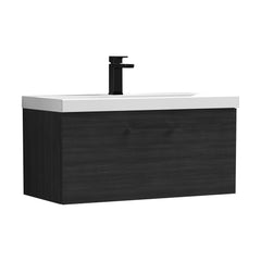[BFLE625AH018] Bramshall Wall Hung 1 Drawer Vanity Unit with Mid-Edge Ceramic Basin - Choice of Colour, Handle Finish and Size - Cutout