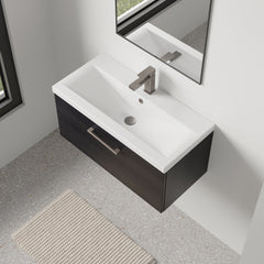 [BFLE625AH716] Bramshall Wall Hung 1 Drawer Vanity Unit with Mid-Edge Ceramic Basin 800mm - Lifestyle 2