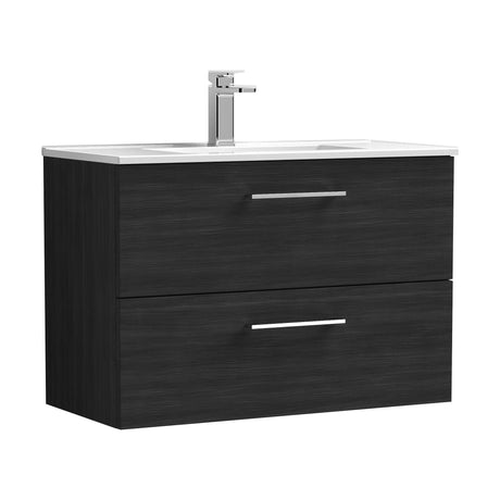 [BFLE626B] Bramshall Contemporary 2 Soft Close Drawer Wall Hung Vanity Unit, Choice of Size/Basin Type/Colour - Cutout