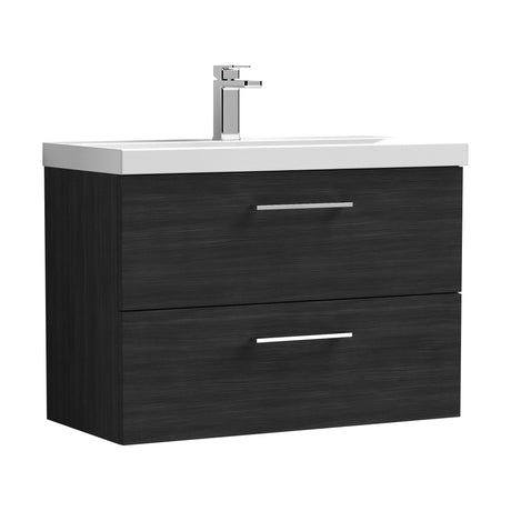 [BFLE626D] Bramshall Contemporary 2 Soft Close Drawer Wall Hung Vanity Unit, Choice of Size/Basin Type/Colour - Cutout