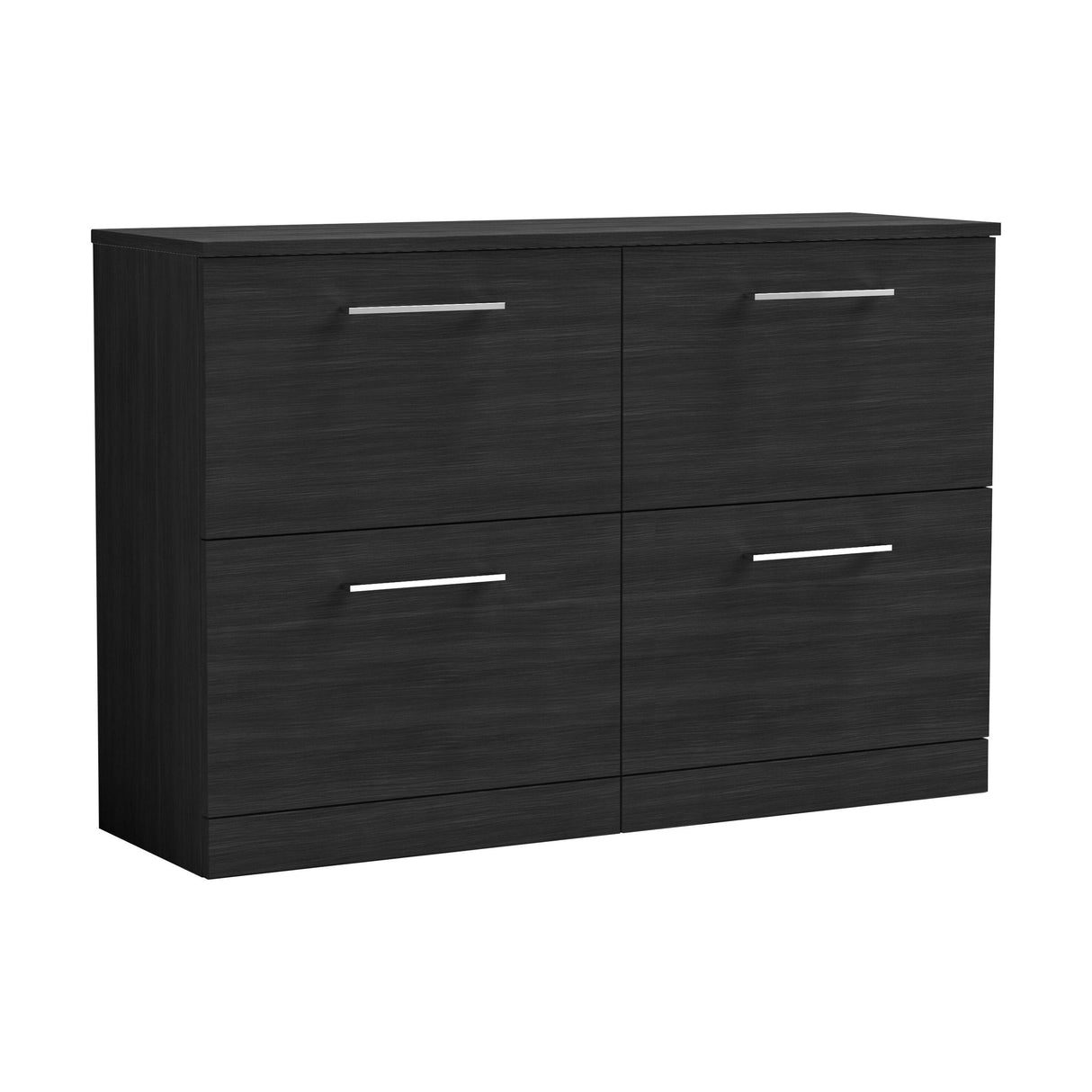 [BFLE633W2] Bramshall Contemporary 4 Drawer Floor Standing Vanity Unit with Worktop, 1200mm, Choice of Colour - Cutout