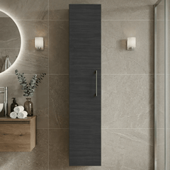 [BFLE661NH716] Bramshall 300mm Wall Hung 1 Door Tall Unit – Choice of Colour and Handle Finish - Silo