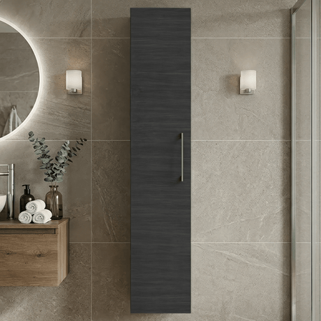 [BFLE661NH716] Bramshall 300mm Wall Hung 1 Door Tall Unit – Choice of Colour and Handle Finish - Silo