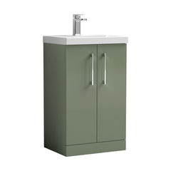 [BFLE801D] Bramshall Contemporary 2 Soft Close Doors Floor Standing Vanity Basin Unit, Choice of Size/Basin Type/Colour - Cutout