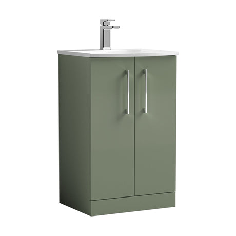 [BFLE801G] Bramshall Contemporary 2 Soft Close Doors Floor Standing Vanity Basin Unit, Choice of Size/Basin Type/Colour - Cutout