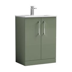 [BFLE803B] Bramshall Contemporary 2 Soft Close Doors Floor Standing Vanity Basin Unit, Choice of Size/Basin Type/Colour - Cutout