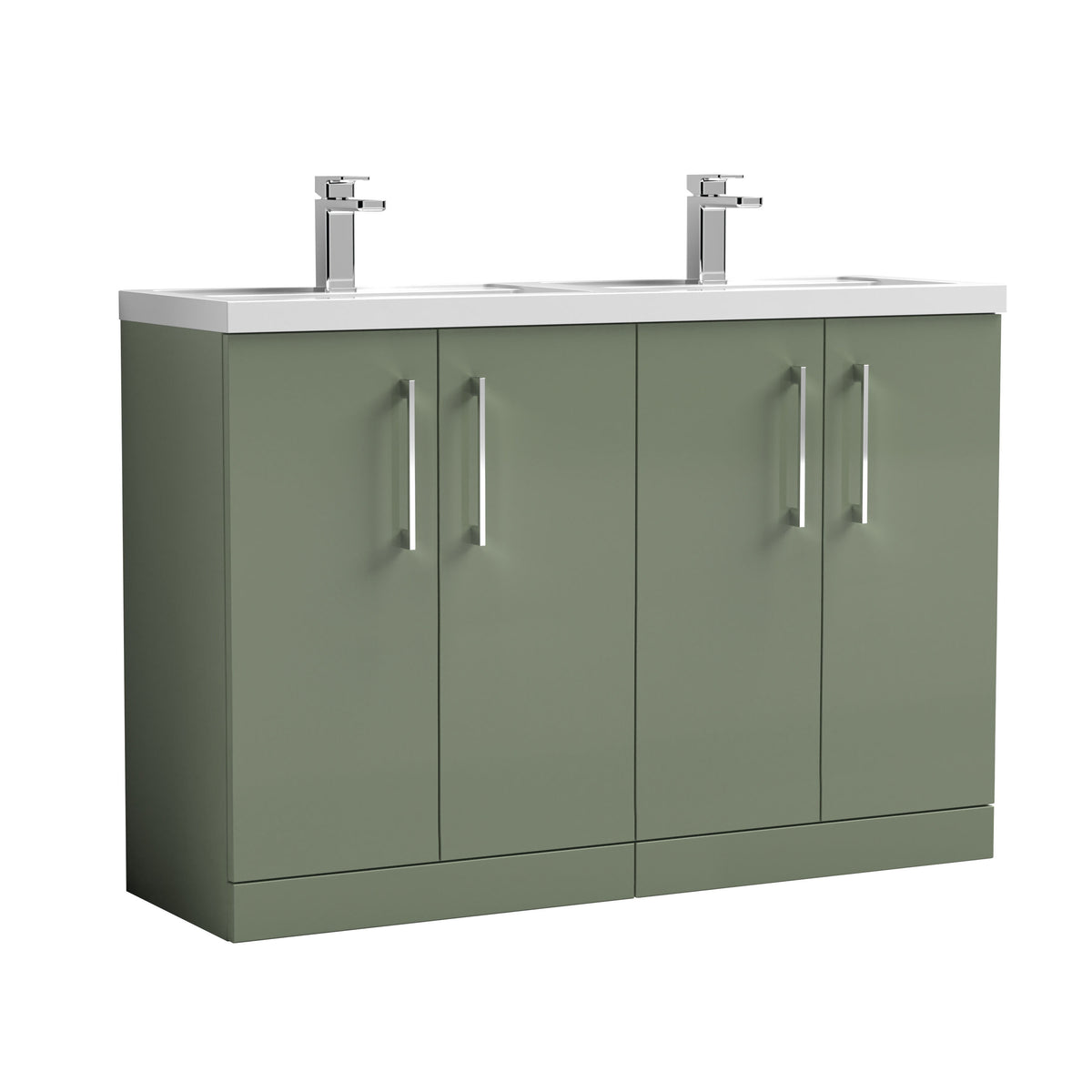 [BFLE803C2] Bramshall Floor Standing 4 Door Vanity Basin Unit - Choice of Colour and Basin Type - Cutout