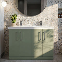 [BFLE803C2] Bramshall Floor Standing 4 Door Vanity Basin Unit - Choice of Colour and Basin Type - Silo