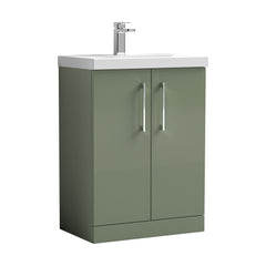 [BFLE803D] Bramshall Contemporary 2 Soft Close Doors Floor Standing Vanity Basin Unit, Choice of Size/Basin Type/Colour - Cutout