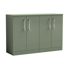 [BFLE803W2] Bramshall Contemporary 4 Door Floor Standing Vanity Unit with Worktop, 1200mm, Choice of Colour - Cutout