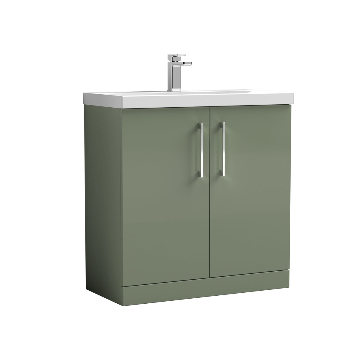 [BFLE805A] Contemporary Floor Standing Vanity Unit with Mid-Edge Basin, Choice of Size - Cutout