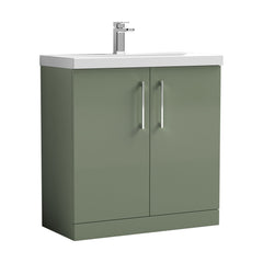 [BFLE805D] Bramshall Contemporary 2 Soft Close Doors Floor Standing Vanity Basin Unit, Choice of Size/Basin Type/Colour - Cutout