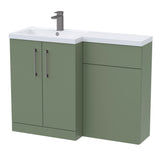 Bathroom Vanity Unit with Basin & WC Unit, Left Hand, 1100mm x 390mm - Choice of Colour