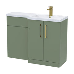 [BFLE811RH017] Bramshall Combination Vanity Unit with Basin & WC, Right Hand, 1100mm x 390mm - Choice of Colour and Handle Finish - Cutout