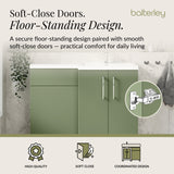 Bathroom Vanity Unit with Basin & WC, Right Hand, 1100mm x 390mm - Choice of Colour