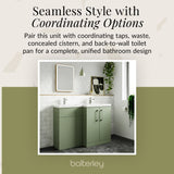 Bathroom Vanity Unit with Basin & WC, Right Hand, 1100mm x 390mm - Choice of Colour