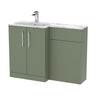 [BFLE813L] Bramshall Contemporary 2 Door Floor Standing Combination Unit with Stone Basin, 1100mm, Choice of Orientation and Colour - Cutout