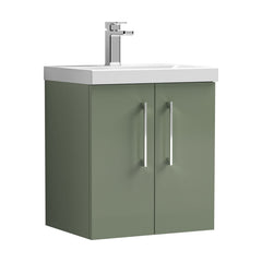 [BFLE821D] Bramshall Contemporary 2 Door Wall Hung Vanity Basin Unit, Choice of Size, Colour and Basin - Cutout