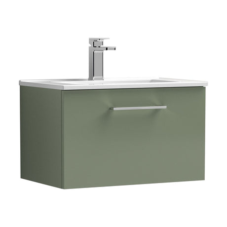 [BFLE822B] Bramshall Contemporary 1 Soft Close Drawer Wall Hung Vanity Unit, Choice of Size/Basin Type/Colour - Cutout