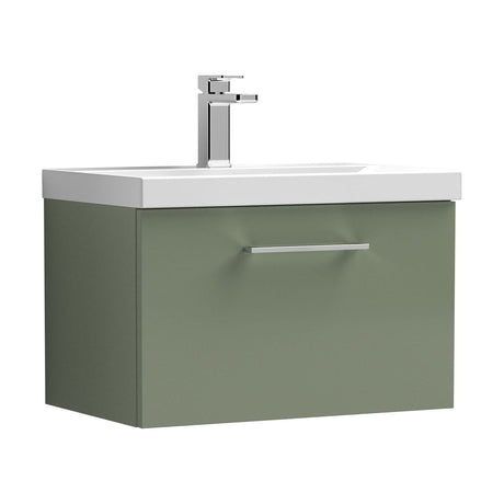 [BFLE822D] Bramshall Contemporary 1 Soft Close Drawer Wall Hung Vanity Unit, Choice of Size/Basin Type/Colour - Cutout