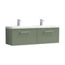[BFLE822F2] Bramshall Wall Hung 2 Drawer Vanity Basin Unit - 1200mm - Choice of Colour and Basin Type - Cutout
