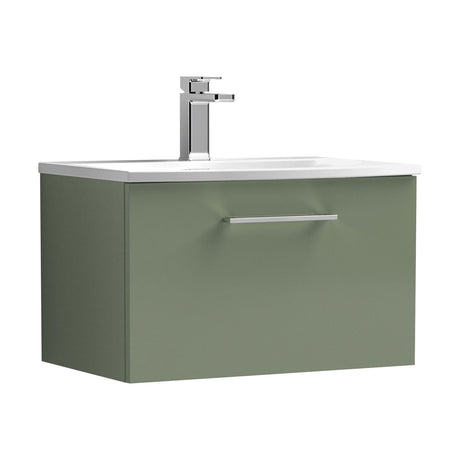 [BFLE822G] Bramshall Contemporary 1 Soft Close Drawer Wall Hung Vanity Unit, Choice of Size/Basin Type/Colour - Cutout