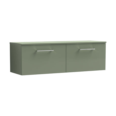 [BFLE822W2] Bramshall 1200mm Wall Hung 2 Drawer Vanity Unit with Worktop, Choice of Colour - Cutout