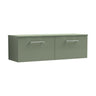 [BFLE822W2] Bramshall 1200mm Wall Hung 2 Drawer Vanity Unit with Worktop, Choice of Colour - Cutout