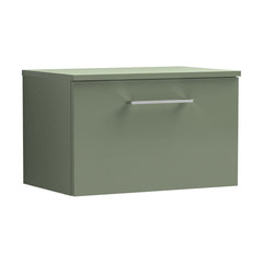 [BFLE822W] Bramshall Contemporary 1 Soft Close Drawer Wall Hung Vanity Worktop Unit, Choice of Size/Colour - Cutout