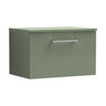 [BFLE822W] Bramshall Contemporary 1 Soft Close Drawer Wall Hung Vanity Worktop Unit, Choice of Size/Colour - Cutout
