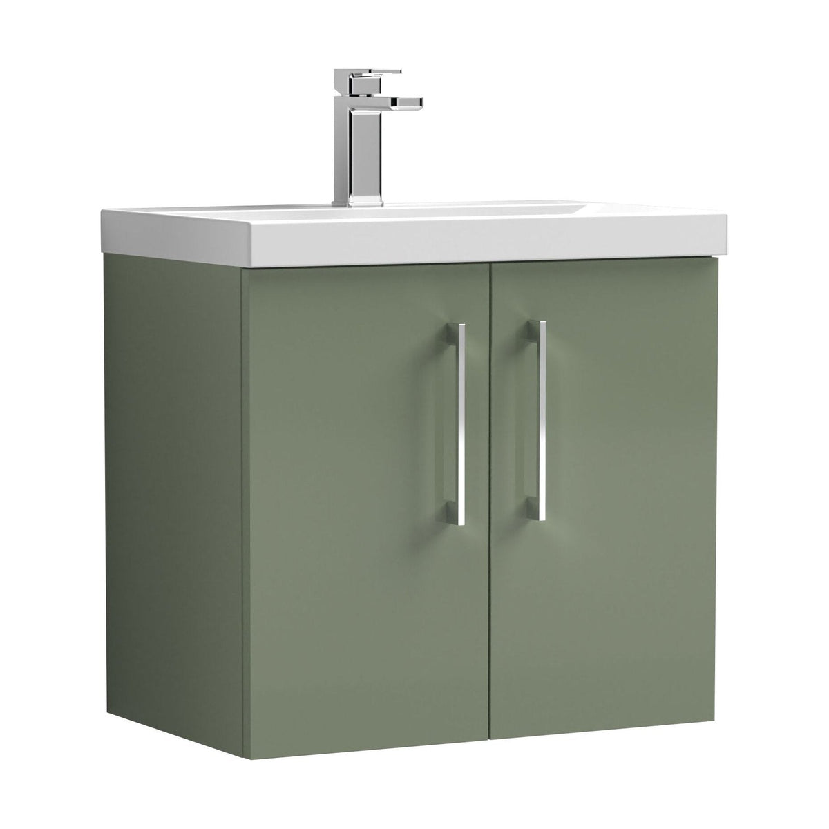 [BFLE823D] Bramshall Contemporary 2 Door Wall Hung Vanity Basin Unit, Choice of Size, Colour and Basin - Cutout