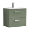 [BFLE824B] Bramshall Contemporary 2 Soft Close Drawer Wall Hung Vanity Unit, Choice of Size/Basin Type/Colour - Cutout