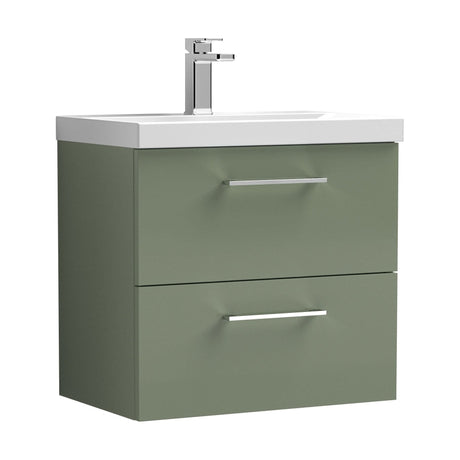 [BFLE824D] Bramshall Contemporary 2 Soft Close Drawer Wall Hung Vanity Unit, Choice of Size/Basin Type/Colour - Cutout