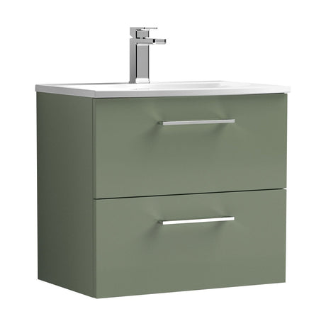 [BFLE824G] Bramshall Contemporary 2 Soft Close Drawer Wall Hung Vanity Unit, Choice of Size/Basin Type/Colour - Cutout