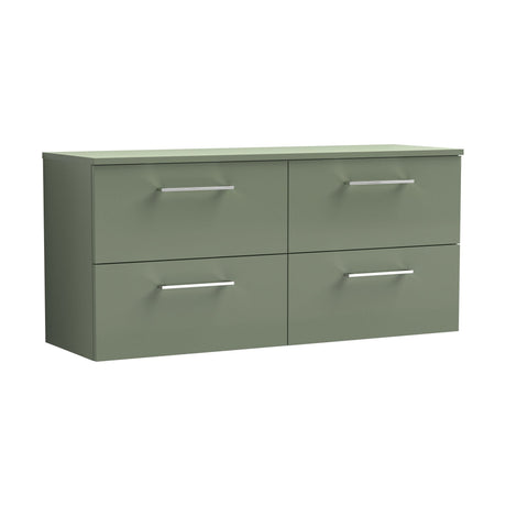 [BFLE824W2] Bramshall Contemporary 4 Drawer Wall Hung Vanity Unit with Worktop, 1200mm, Choice of Colour - Cutout
