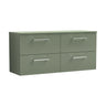 [BFLE824W2] Bramshall Contemporary 4 Drawer Wall Hung Vanity Unit with Worktop, 1200mm, Choice of Colour - Cutout