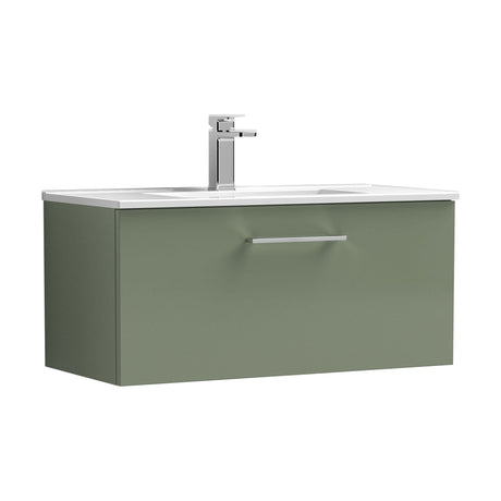 [BFLE825B] Bramshall Contemporary 1 Soft Close Drawer Wall Hung Vanity Unit, Choice of Size/Basin Type/Colour - Cutout