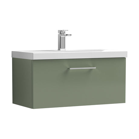 [BFLE825D] Bramshall Contemporary 1 Soft Close Drawer Wall Hung Vanity Unit, Choice of Size/Basin Type/Colour - Cutout
