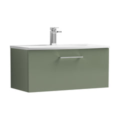 [BFLE825G] Bramshall Contemporary 1 Soft Close Drawer Wall Hung Vanity Unit, Choice of Size/Basin Type/Colour - Cutout