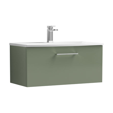 [BFLE825G] Bramshall Contemporary 1 Soft Close Drawer Wall Hung Vanity Unit, Choice of Size/Basin Type/Colour - Cutout