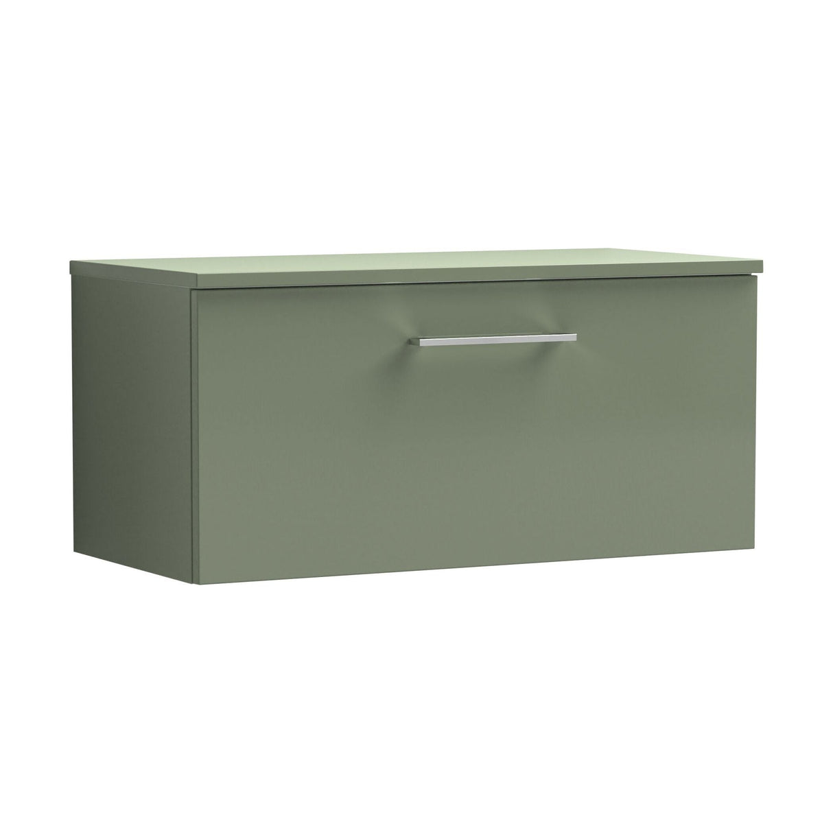 [BFLE825W] Bramshall Contemporary 1 Soft Close Drawer Wall Hung Vanity Worktop Unit, Choice of Size/Colour - Cutout