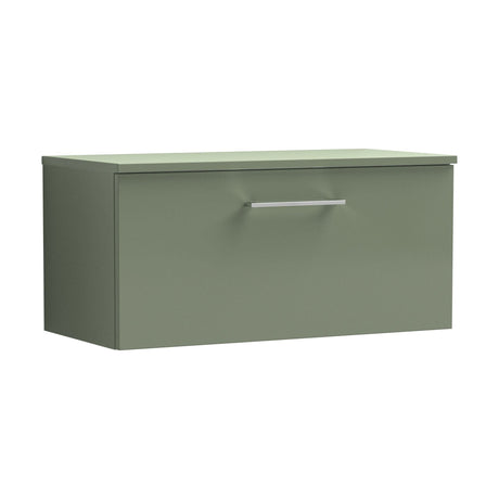 [BFLE825W] Bramshall Contemporary 1 Soft Close Drawer Wall Hung Vanity Worktop Unit, Choice of Size/Colour - Cutout