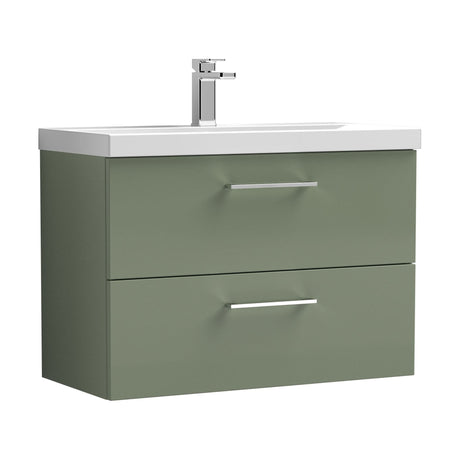 [BFLE826D] Bramshall Contemporary 2 Soft Close Drawer Wall Hung Vanity Unit, Choice of Size/Basin Type/Colour - Cutout
