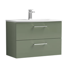 [BFLE826G] Bramshall Contemporary 2 Soft Close Drawer Wall Hung Vanity Unit, Choice of Size/Basin Type/Colour - Cutout