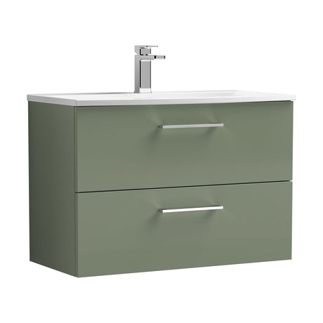 [BFLE826G] Bramshall Contemporary 2 Soft Close Drawer Wall Hung Vanity Unit, Choice of Size/Basin Type/Colour - Cutout