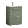 [BFLE833B] Bramshall Contemporary 2 Drawer Floor Standing Vanity Unit, Choice of Size, Colour and Basin - Cutout