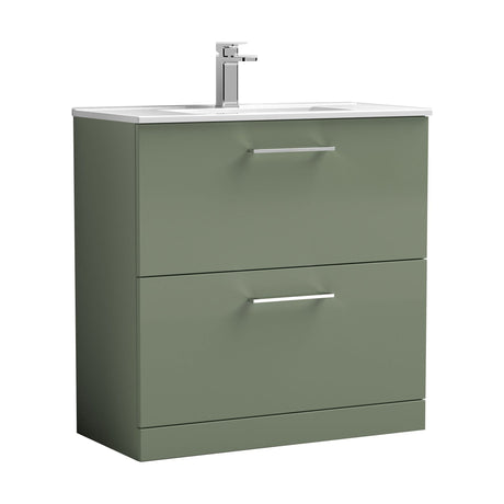 [BFLE835B] Bramshall Contemporary 2 Drawer Floor Standing Vanity Unit, Choice of Size, Colour and Basin - Cutout