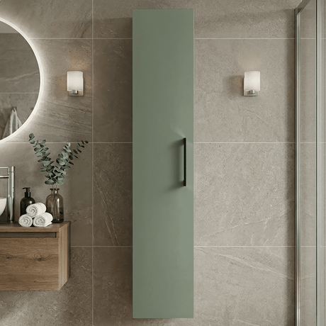 [BFLE861H018] Bramshall 300mm Wall Hung 1 Door Tall Unit – Choice of Colour and Handle Finish - Silo
