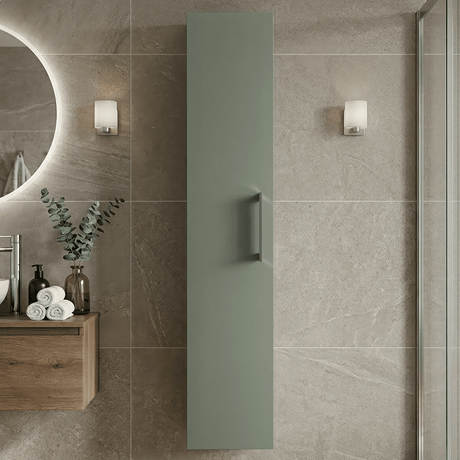 [BFLE861H716] Bramshall 300mm Wall Hung 1 Door Tall Unit – Choice of Colour and Handle Finish - Silo