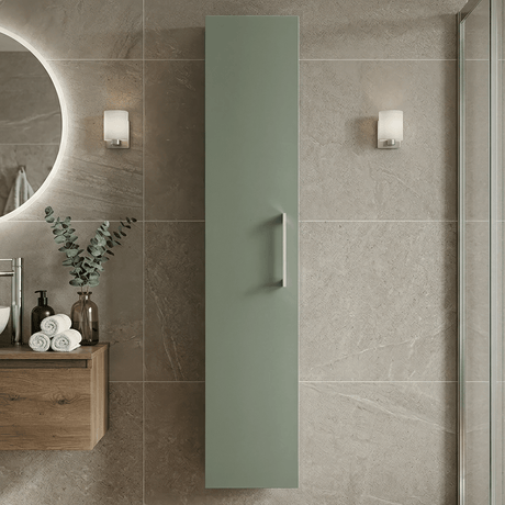 [BFLE861] Bramshall 300mm Wall Hung 1 Door Tall Unit – Choice of Colour and Handle Finish - Silo